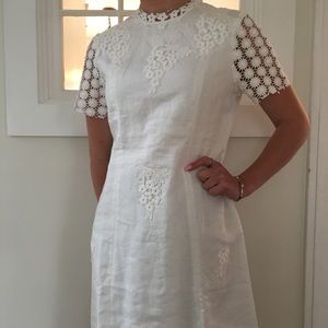BRAND NEW WHITE ANTHROPOLOGY DRESS